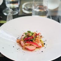 Menu in 4 plates: entrée 2 at A La Chaume de mon Pere in Gerardmer