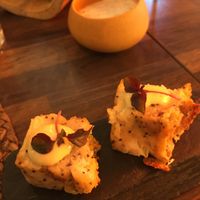 Mise en bouche : pain maison et dip  at A La Chaume de mon Pere in Gerardmer