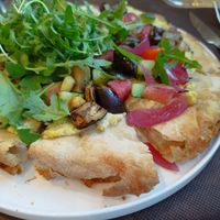 Focaccia veggy con crema di carciofi at Integraldo in Majano