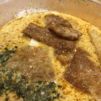 Upclose of laksa -thick and creamy! at Gan En 感恩素食 in Central Singapore