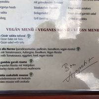 Vegan options at Stég Pub Pizzéria in Tihany