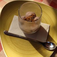 Chocolate mousse with avocado at Stég Pub Pizzéria in Tihany