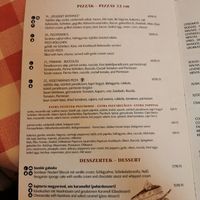Menu at Stég Pub Pizzéria in Tihany