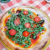 Vegan Pizza (just without cheese) - was very good! at Stég Pub Pizzéria in Tihany