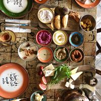 Epic breakfast  at Arada Cafe in Istanbul