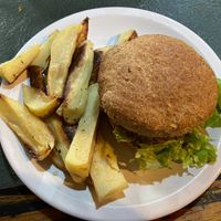 Vegan burger at Abuela Pan in Buenos Aires