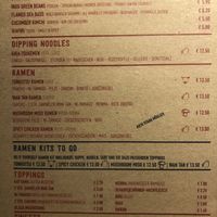 menu at Mochi Ramen Bar in Vienna