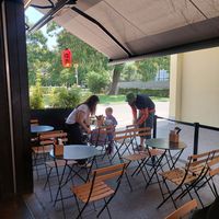 Outside at Mochi Ramen Bar in Vienna