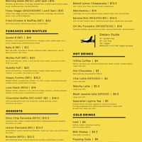 Honey Badger’s menu (July 2021)   at Honey Badger Dessert Cafe in Battery Point