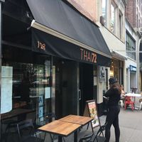 Front of restaurant at Thai 72 in New York City