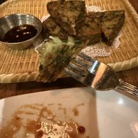 Chive pancakes  at Thai 72 in New York City