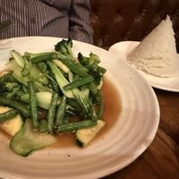 Green spring vegetables   at Thai 72 in New York City