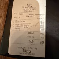   at Thai 72 in New York City