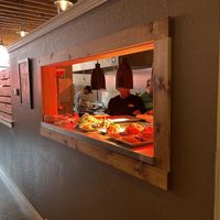 Open kitchen  at Taco 'Bout It Mexican Fusion in Manistee