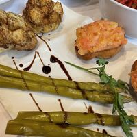 Asparagus cauliflower and crostini at Tapas Papa Frita in Scottsdale