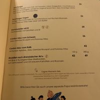 Menu page with the vegan option  at VitalRestaurant Zurzacherhof in Bad Zurzach