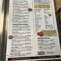 Pizza menu   at Black Rock Pizza in Captain Cook
