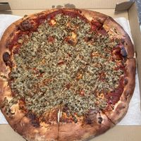 Cheese and red sauce pizza (homemade cheese)   at Black Rock Pizza in Captain Cook