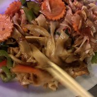 Vegan drunken noodles with crispy tofu  at Benja Thai and Sushi in St George