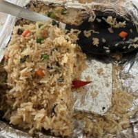Fried rice with no egg (decent)  at Benja Thai and Sushi in St George
