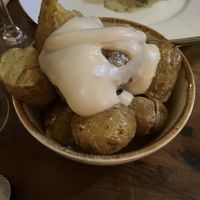 Obligatory roast potato side in any fine dining situation lacking vegan options  at Howies in Edinburgh