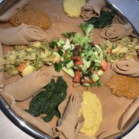 Vegan platter at House of Habesha - Eagle Inn in Manchester