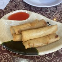Vegetarian spring rolls  at Big Bowl Noodle Bar in Liverpool