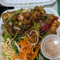 Lemongrass tofu with rice noodles at Pho Vina in Burien