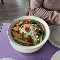 Tofu and “chicken” in the soup at Pho Vina in Burien
