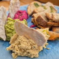 Hummus at Tribo da Praia in Ferrel