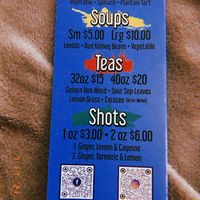 Paties, Soups, Teas and Shots at Divine Health Juice Bar in Waterbury