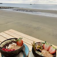 Acai & cocoa smoothie bowls 😋  at Fins Beach Cafe in Sandown