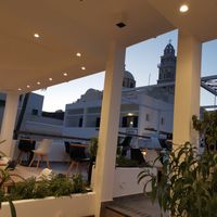 Dining area at 5SENSES Restaurant in Santorini