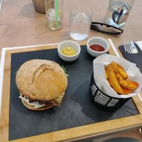 Beyond burger at 5SENSES Restaurant in Santorini