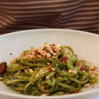Pesto pasta  at 5SENSES Restaurant in Santorini