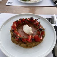 Cretan Ntakos at 5SENSES Restaurant in Santorini