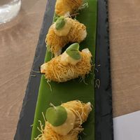 “Shrimp” curls at 5SENSES Restaurant in Santorini