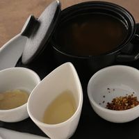 Greek Patsas soup  at 5SENSES Restaurant in Santorini