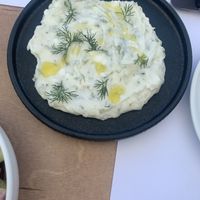 vegan tzatziki at 5SENSES Restaurant in Santorini