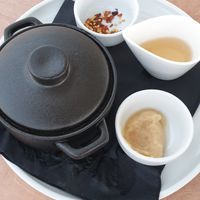 Green Patsas at 5SENSES Restaurant in Santorini