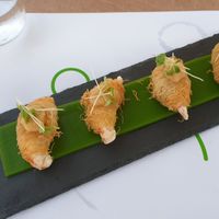 Shrimp Curls at 5SENSES Restaurant in Santorini