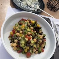 Chickpea salad at 5SENSES Restaurant in Santorini