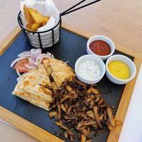 Gyros at 5SENSES Restaurant in Santorini