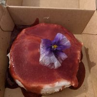 The cheesecake (to go) at 5SENSES Restaurant in Santorini