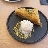 Baklava with ice cream   at 5SENSES Restaurant in Santorini