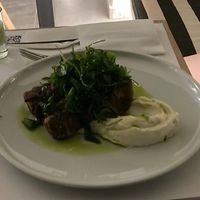 Purple roll (eggplant w/ onions, tomatoes, white cheese sauce, and caramelized onion cream) at 5SENSES Restaurant in Santorini