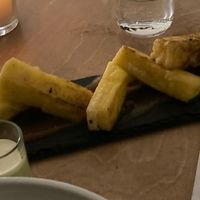 Saganaki cheese (pan-fried) at 5SENSES Restaurant in Santorini