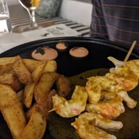"Shrimp" souvlaki at 5SENSES Restaurant in Santorini