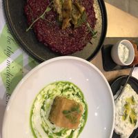 Ploenta and Risotto  at 5SENSES Restaurant in Santorini