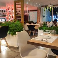 the beautiful interior at 5SENSES Restaurant in Santorini
